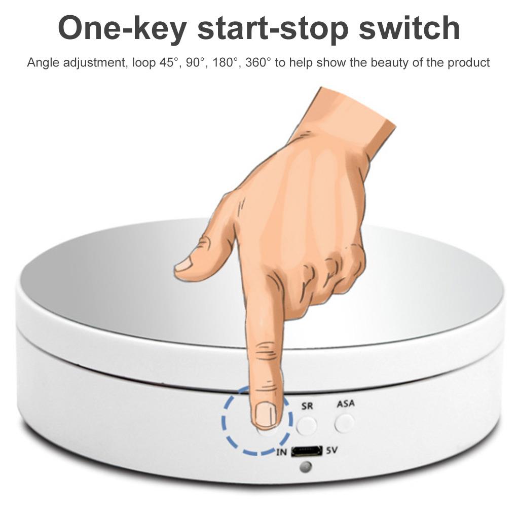 [Choo] 360° Bàn Xoay Tự Động Bằng Điện Dùng Trưng Bày Sản Phẩm Chụp Ảnh