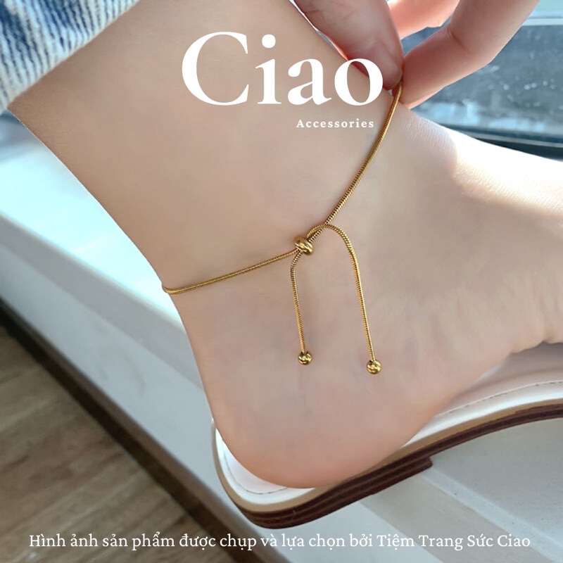 [TRENDY] Vòng chân/ Lắc chân titan không gỉ thiết kế trơn đơn giản Ciao accessories