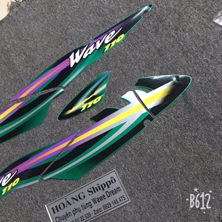 Tem wave 110 xương cá xanh ken