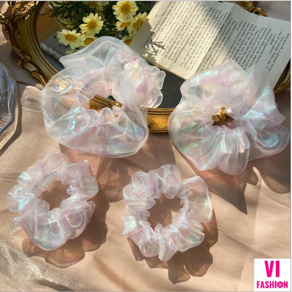[Mã 151FASHIONSALE1 giảm 10K đơn 50K]Buộc Tóc, Dây Cột Tóc Scrunchies Lấp lánh