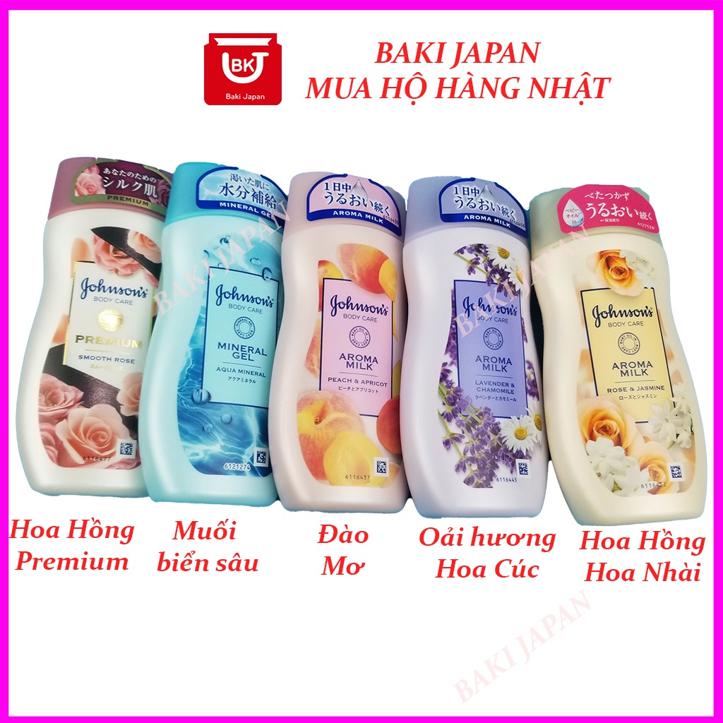 Sữa dưỡng thể dưỡng ẩm cho da johnson body care Aroma milk Nhật Bản 200ml