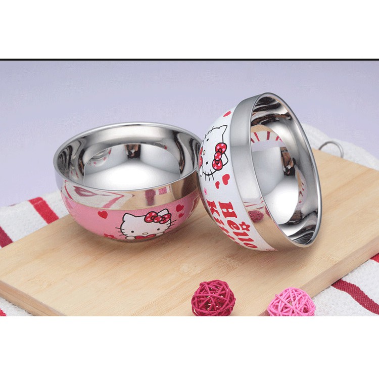 Bộ bát inox doremon kitty cách nhiệt siêu nhẹ