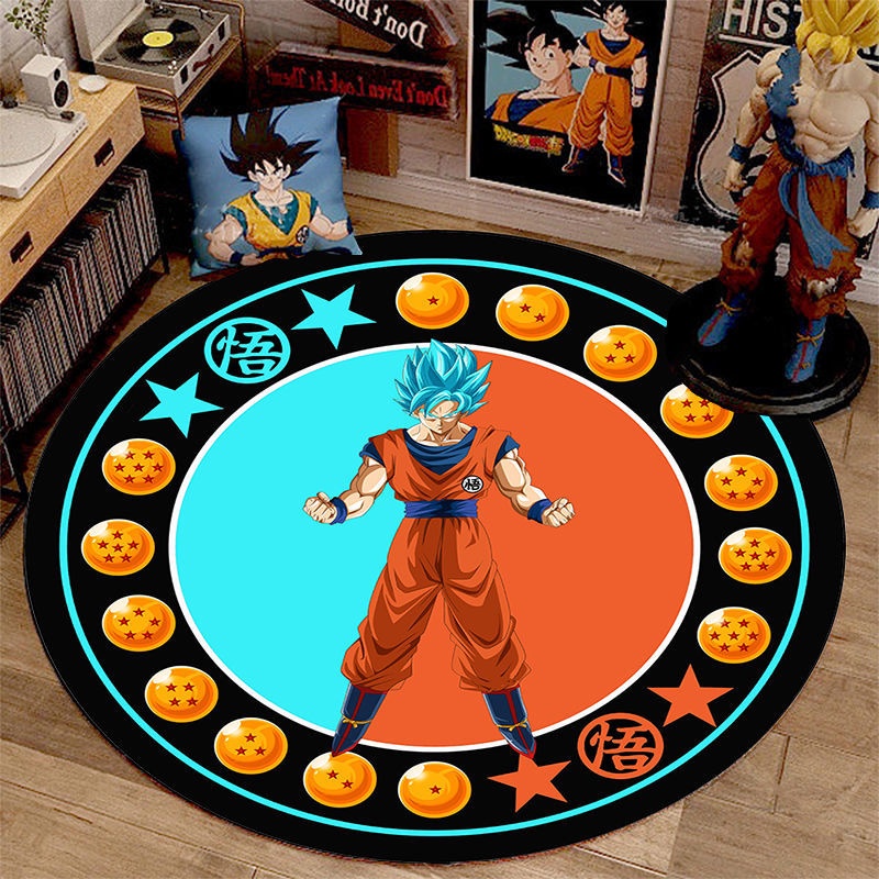 Thảm Lông Hình Tròn In Hình Nhân Vật Trong Dragon Ball