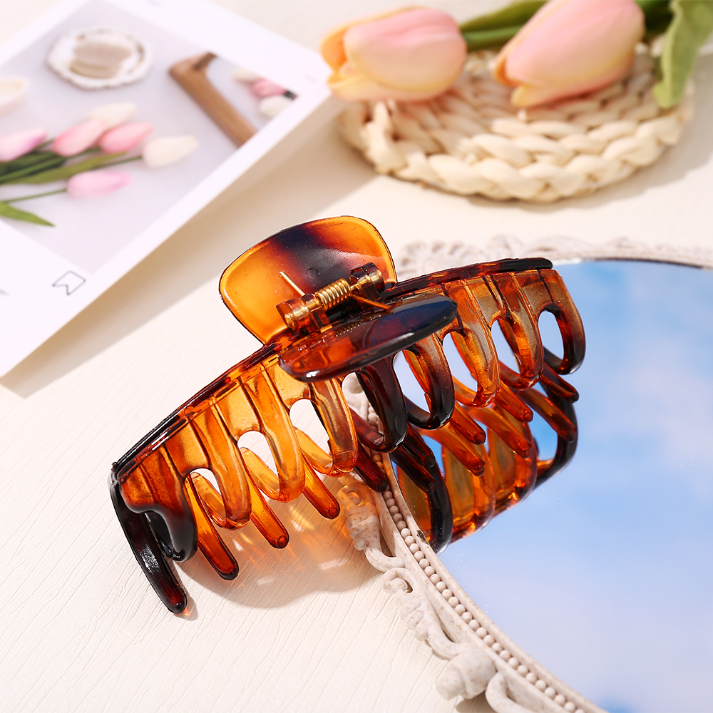 Kẹp tóc càng cua AY loại lớn màu sắc trong suốt tùy chọn phong cách Hàn Quốc cổ điển thanh lịch cho nữ