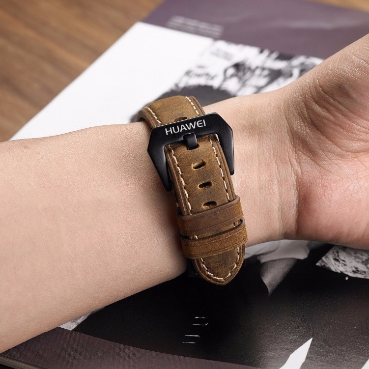 Dây Da Thay Thế Cho Đồng Hồ Thông Minh huawei gt3 46mm / gt2 46mm / gt2 pro / watch3 / 3pro / gt2e / gt honor magic2 46mm 22mm