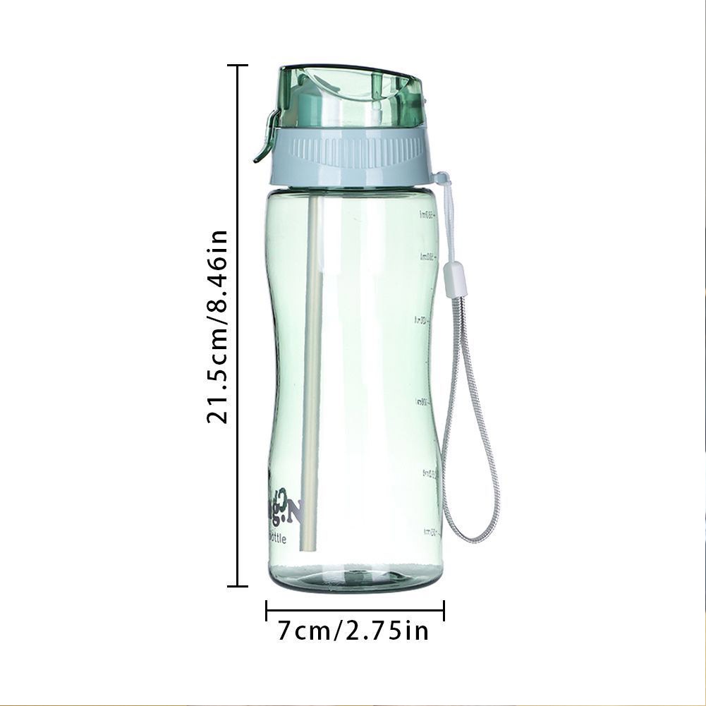 Bình Nước Thể Thao 580ml Kèm Ống Hút Nhựa JP5