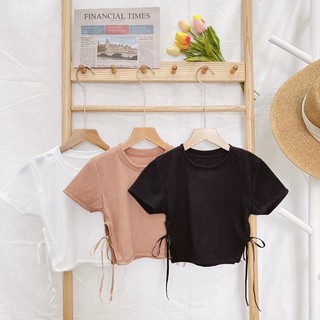 Áo croptop cột dây trơn -Z7N