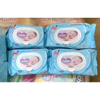 Khăn ướt bobby 100 miếng date mới tinh