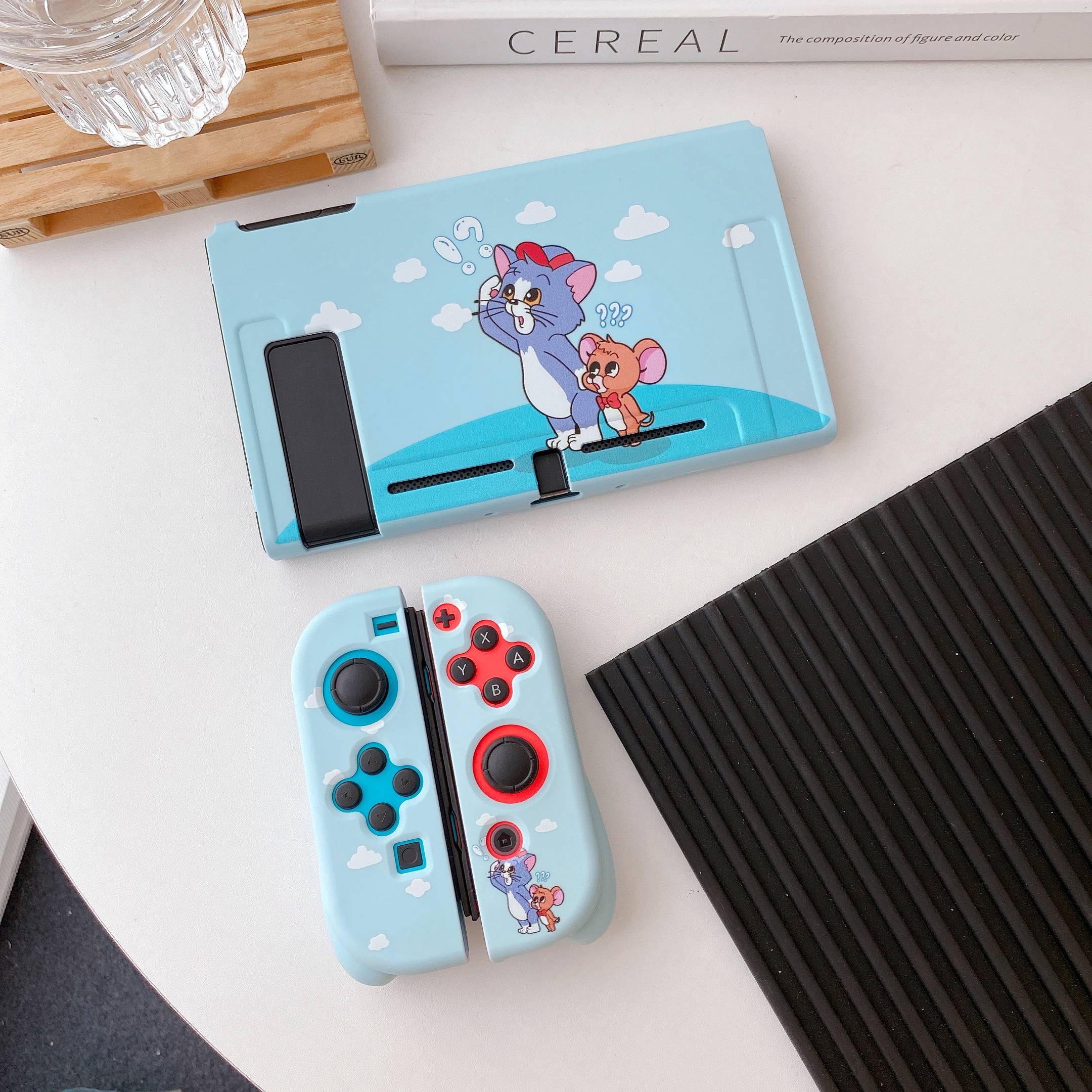 Ốp Bảo Vệ Máy Chơi Game Switch Hình Mèo Và Chuột Xinh Xắn