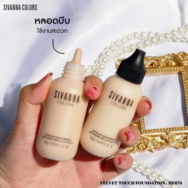 Kem Nền SIVANNA COLORS Velvet Touch Foundation HF674 Thái Lan