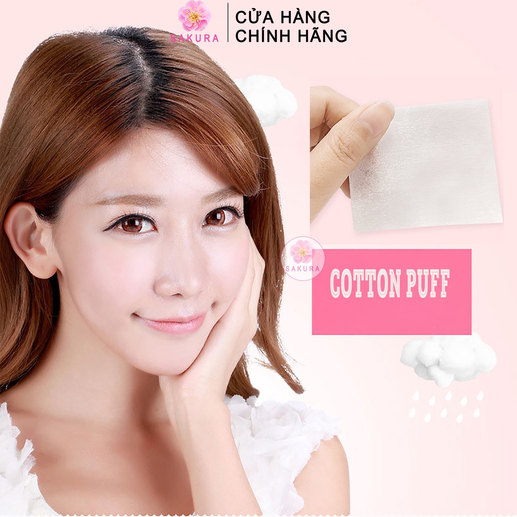 Bông tẩy trang 200 miếng COTTON BIOAQUA mềm mịn giá rẻ chất lượng nội địa trung SAKURA