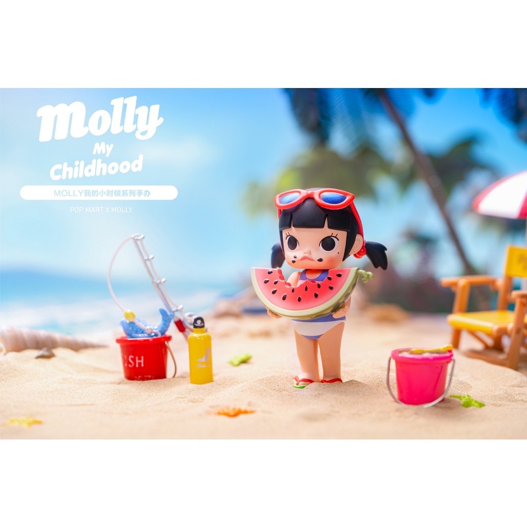 Pop mart popmart Đồ Chơi Nghệ Thuật molly my childhood series Hộp Quà Tặng
