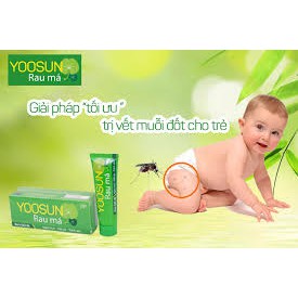 YOOSUN RAU MÁ TUÝP 25g- KEM NGỪA MỤN, RÔM SẢY, LÀM MÁT DA CHIẾT XUẤT THẢO DƯỢC AN TOÀN CHO BÉ