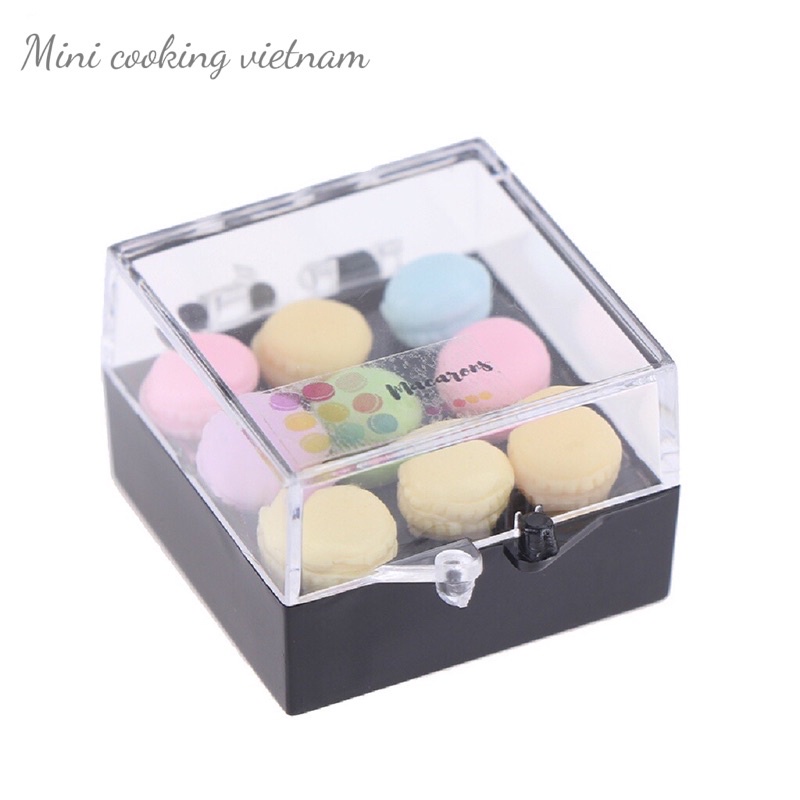 Mô hình hộp bánh macaroon cho nhà búp bê / Mini cooking vietnam