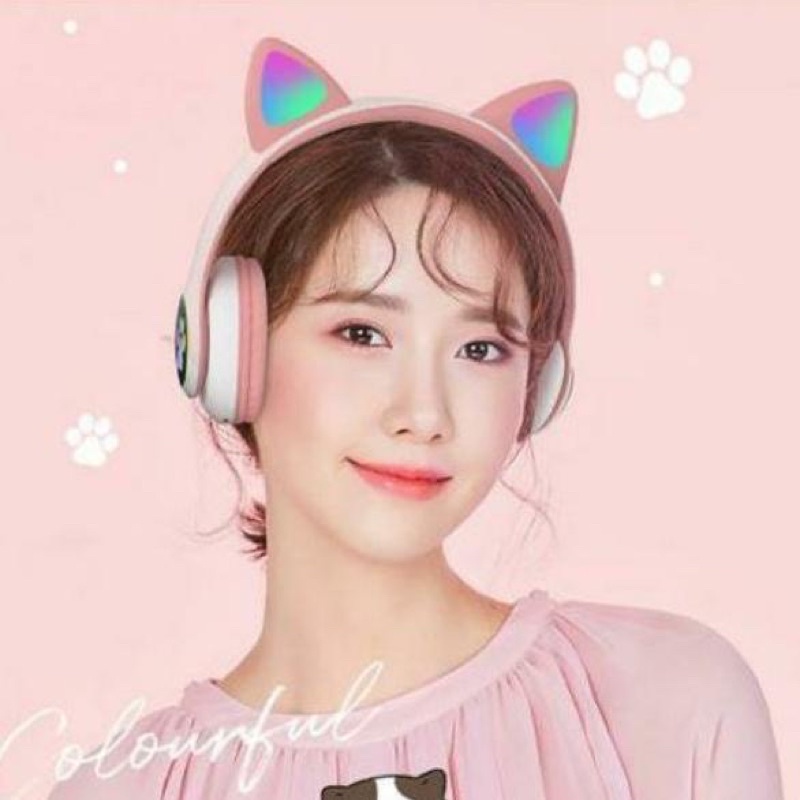 Tai Nghe Bluetooth Tai Mèo Chụp Tai STN-28/JST-28 Có Micro Chơi Game, Học Online, Nghe Nhạc.Headphone Có Mic, Âm Bass