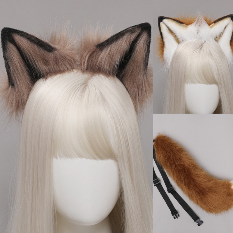 Băng Đô Tai Sói Hóa Trang Halloween Dành Cho Bé Gái