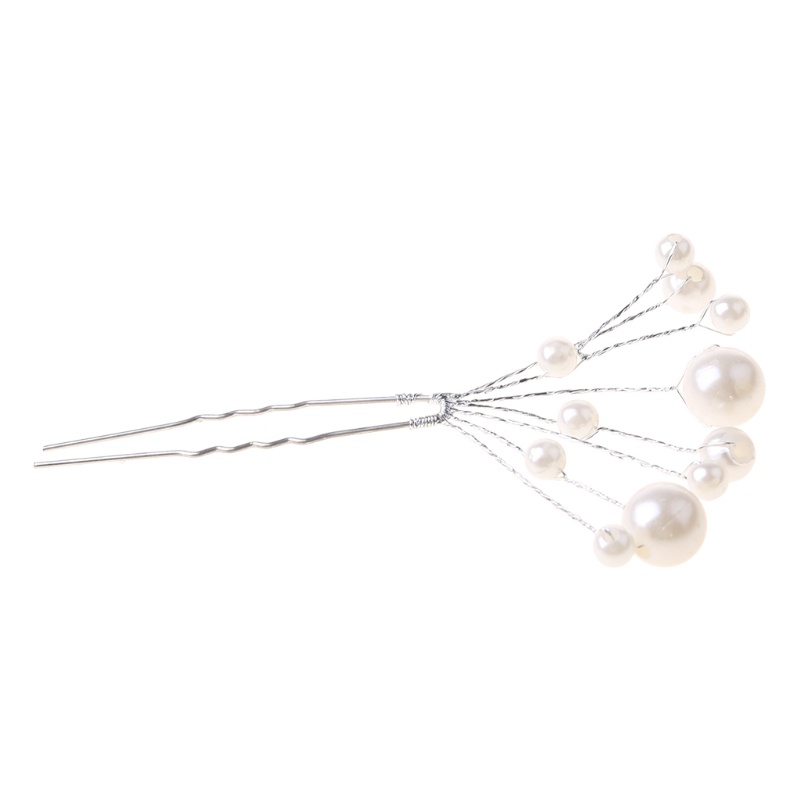 Xixi Trâm Cài Tóc Kim Loại Hình Hoa Đính Ngọc Trai Giả Xinh Xắn Cho Nữ