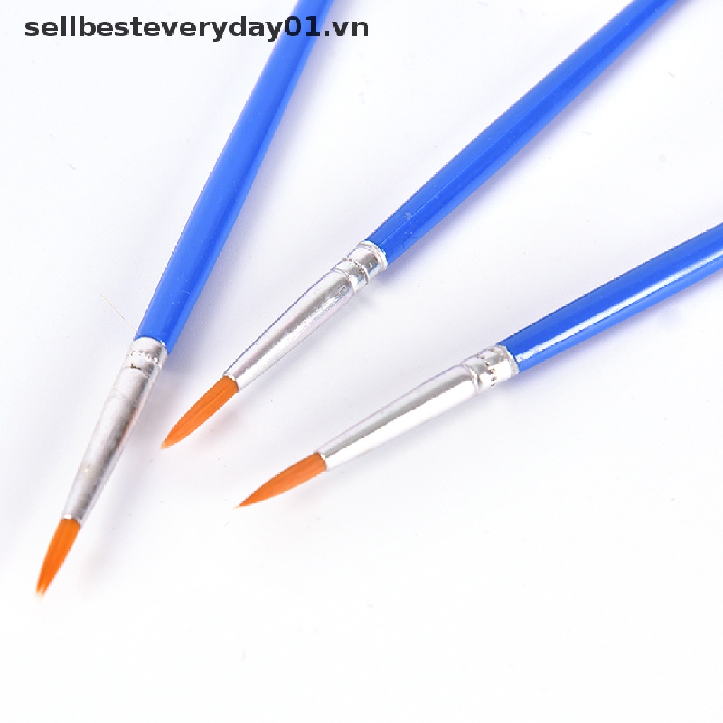 Set 10 cọ vẽ màu nước đầu tròn lông nylon