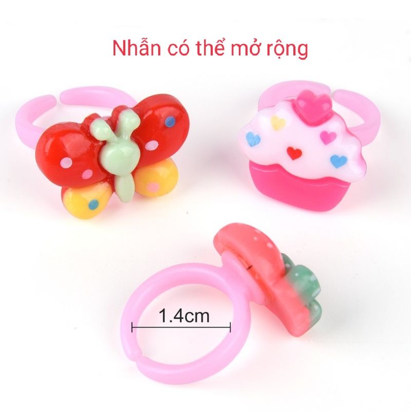 CHỌN MẪU - HỘP NHẪN PONY PEPPA ELSA KITTY SOFIA CHO BÉ GÁI CÓ HÌNH THẬT - TRANG SỨC BÉ GÁI