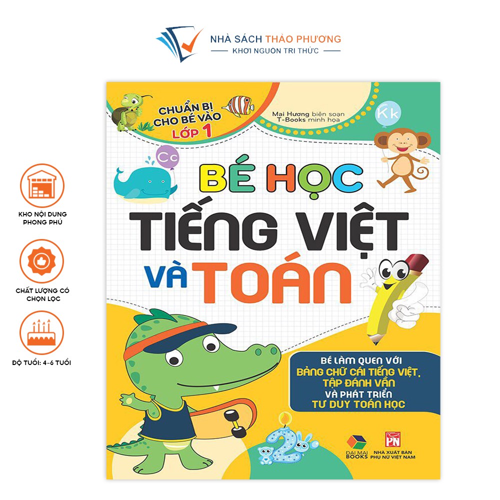 Sách - Bé học tiếng việt và toán chuẩn bị cho bé vào lớp 1