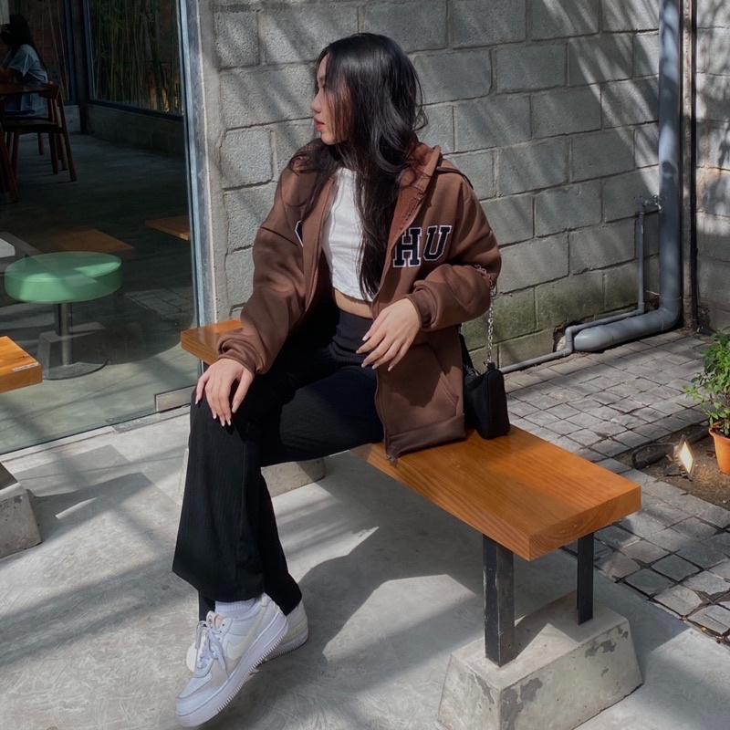 Quần ống loe thun tăm dáng dài legging