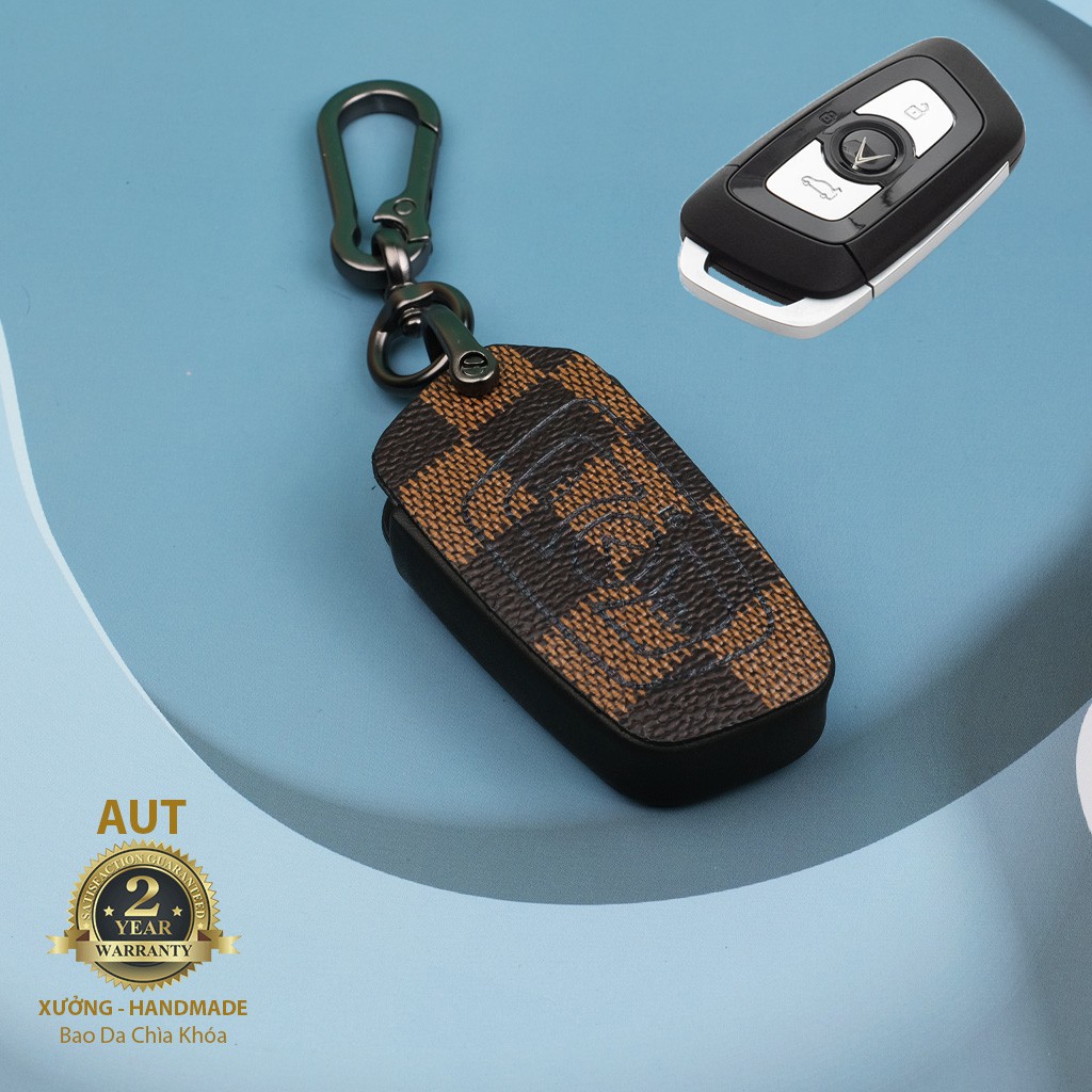 Bao da chìa khóa Canvas LV siêu đẹp cho  Vinfast Lux