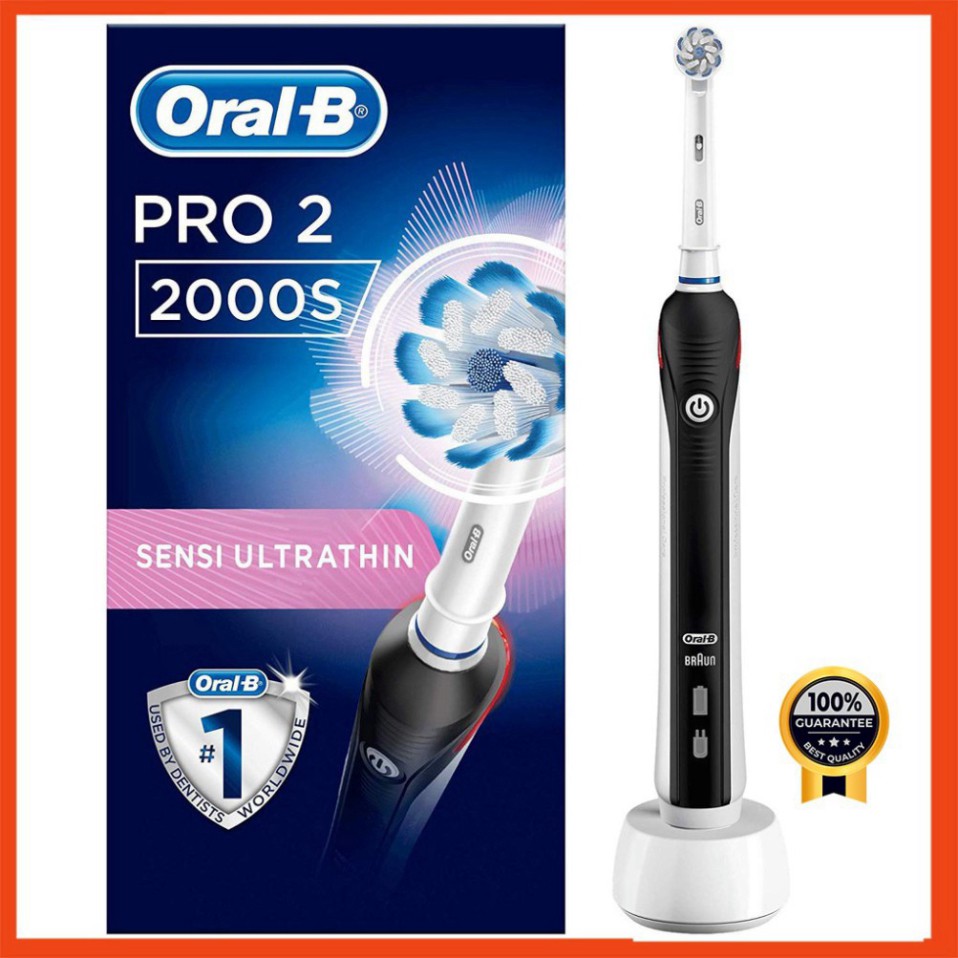 SIÊU RẺ RẺ Bàn chải điện Oral B Pro 2 2000s chống nước - Hàng chính hãng Đức có bill #