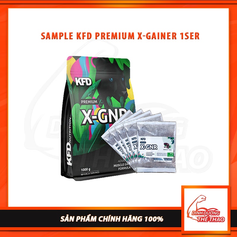 Sample dùng thử.Tăng Cân Tăng Cơ Bắp Hồi Phục Cơ KFD NUTRITION PREMIUM X-GAINER