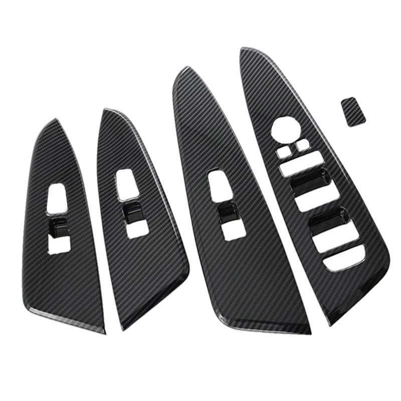 Sợi Carbon Cửa sổ ô tô Cửa sổ Tay vịn Nắp đậy Bảng điều khiển Nắp đậy Miếng dán Trang trí cho Kia Sportage NQ5 2021 2022