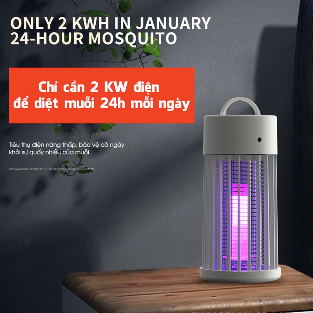 Đèn Bắt Muỗi, Máy Diệt Muỗi Thông Minh Electric Shock Mini Gia Đình Công Nghệ Đức Tính Hợp Ánh Sáng Xanh An Toàn Cho Bé