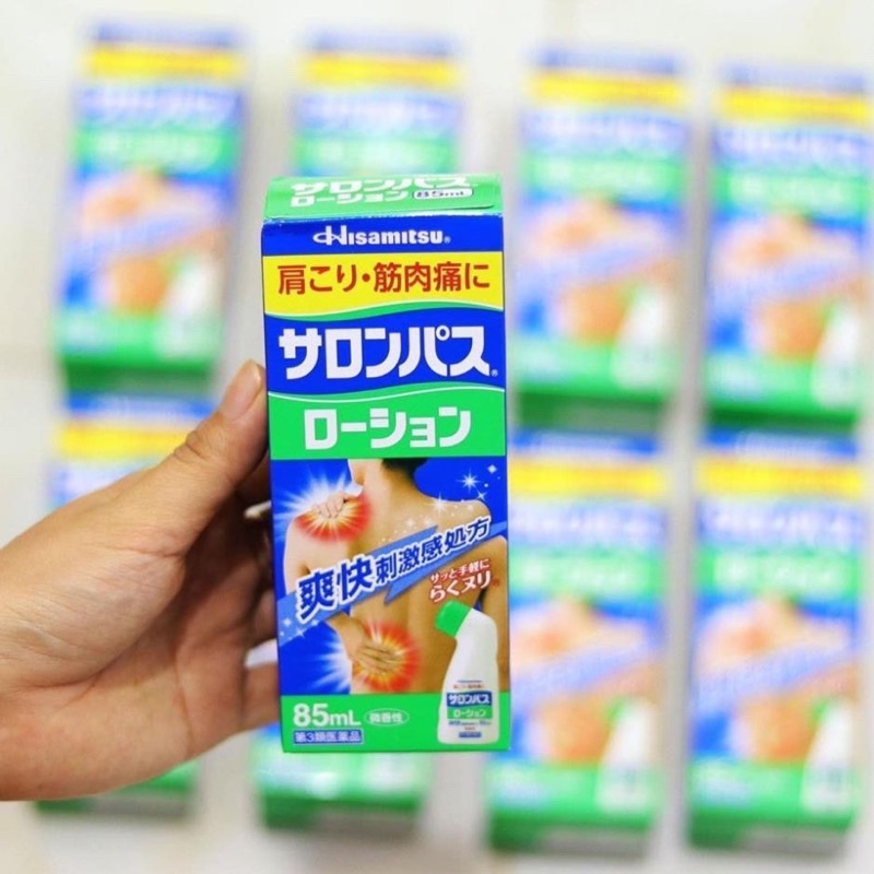 [Hàng_Nhật]  Lăn Salonpas Hisamitsu 85ml xoa bóp giảm đau hàng Nhật nội địa