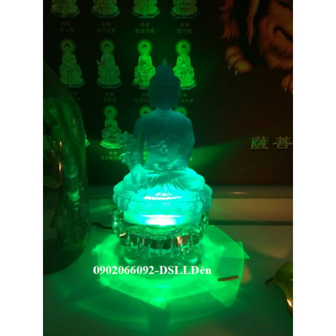 Tượng phật dược sư có đế đèn led