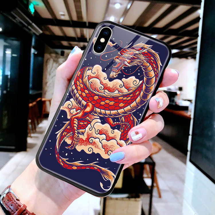 Ốp Lưng Kính Iphone In Hình Illustrator CITYSHOP68 Cho Iphone Se 2020 12 11 Pro Max X Xr Xs Max 8 7 6 6S Plus