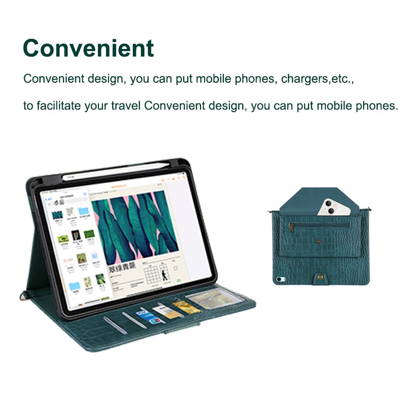 Phù Hợp Bao Da Máy Tính Bảng Dạng Ví Dây Đeo Chéo Cho ipad mini 6 8.3 ipad pro air 5 10.2 10.9 11 12.9 inchgalaxy tab s8 Ốp