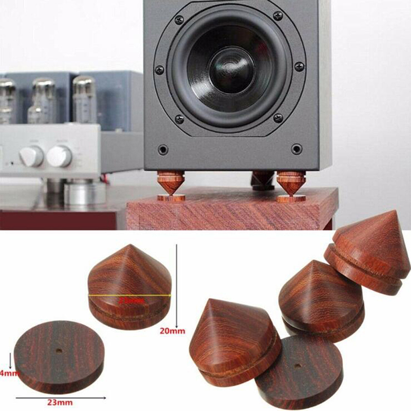 Set 4 Chân Đứng Loa Bằng Gỗ Hồng 23mm / 0.91 "