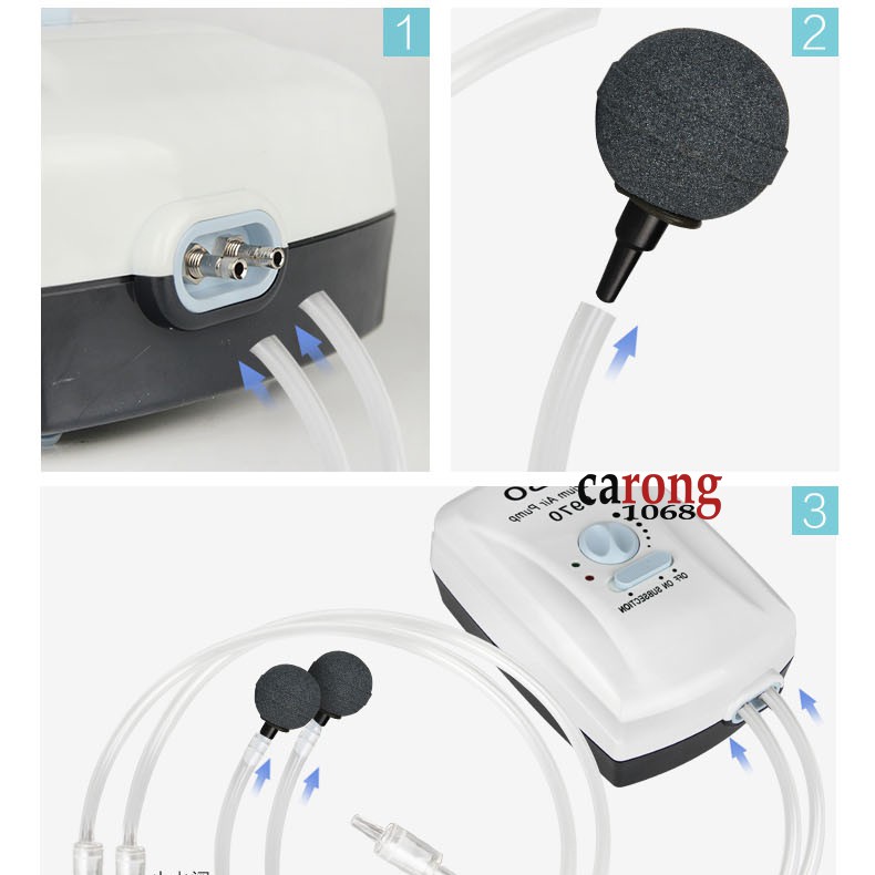 Sục khí chạy pin sạc JEBO 9970 Aquarium Air Pump AC/DC Dual Use For Aquarium Fish Tank