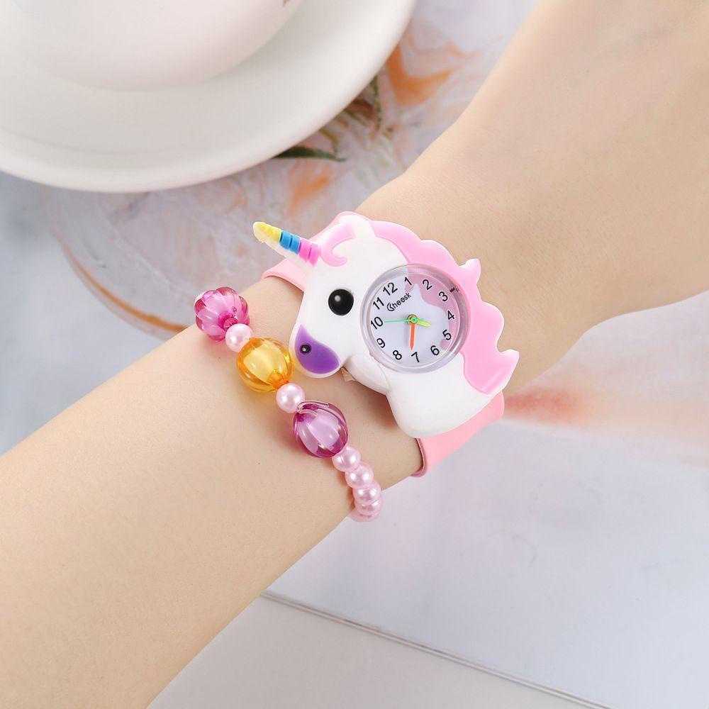 Bộ Trang Sức Nhẫn / Vòng Tay Hình Kỳ Lân Hoạt Hình Dễ Thương Cho Bé