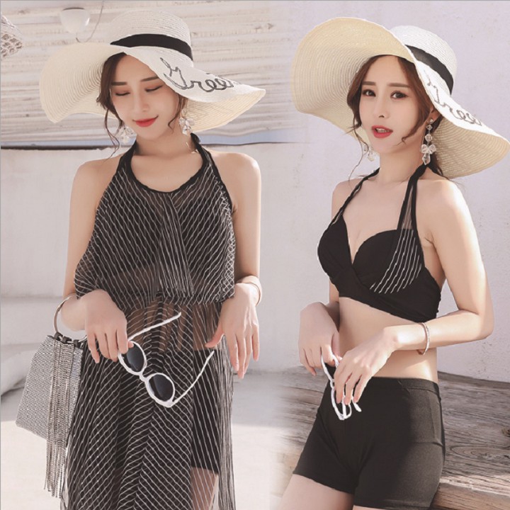 Bộ Bikini Áo Tắm 3 Mảnh Đi Biển Phong Cách Hàn Quốc | WebRaoVat - webraovat.net.vn