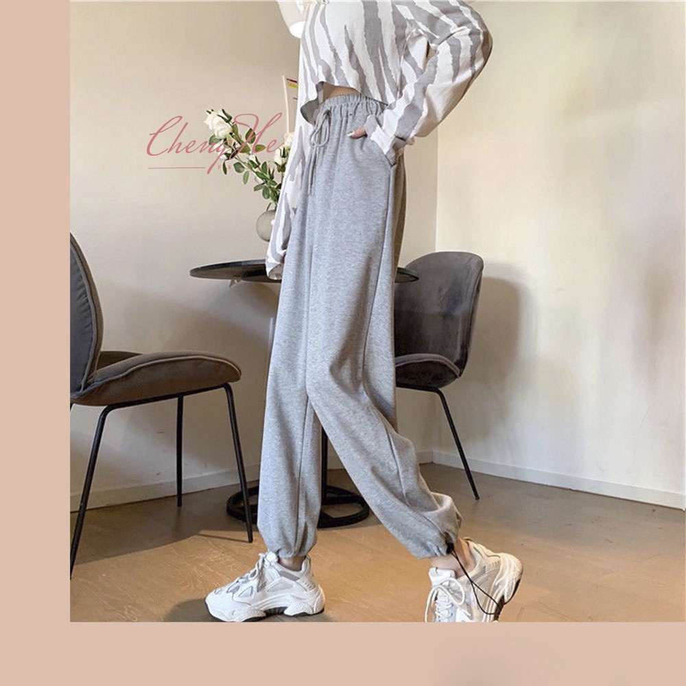 (SẴN) Quần ống rộng eo chun dây rút bó ống học sinh/ Quần ống đứng thu đông kèm túi học sinh Q00072