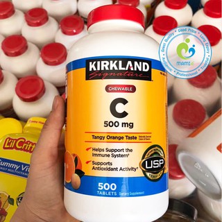 Vitamin C (500v) tăng cường đề kháng, đẹp da cho người từ 2 tuổi trở lên Kirkland Vitamin C 500mg, USA