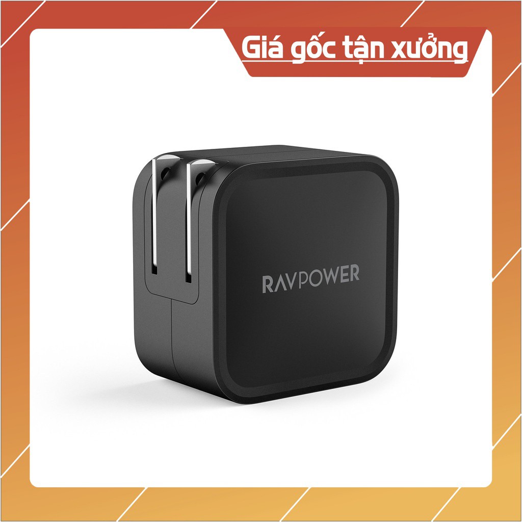 Bộ sạc nhanh Iphone 61W PD chính hãng RAVPOWER Bảo hành 1 đổi 1 Cáp sạc chuẩn USB to Type C Ravpower RP-CB046