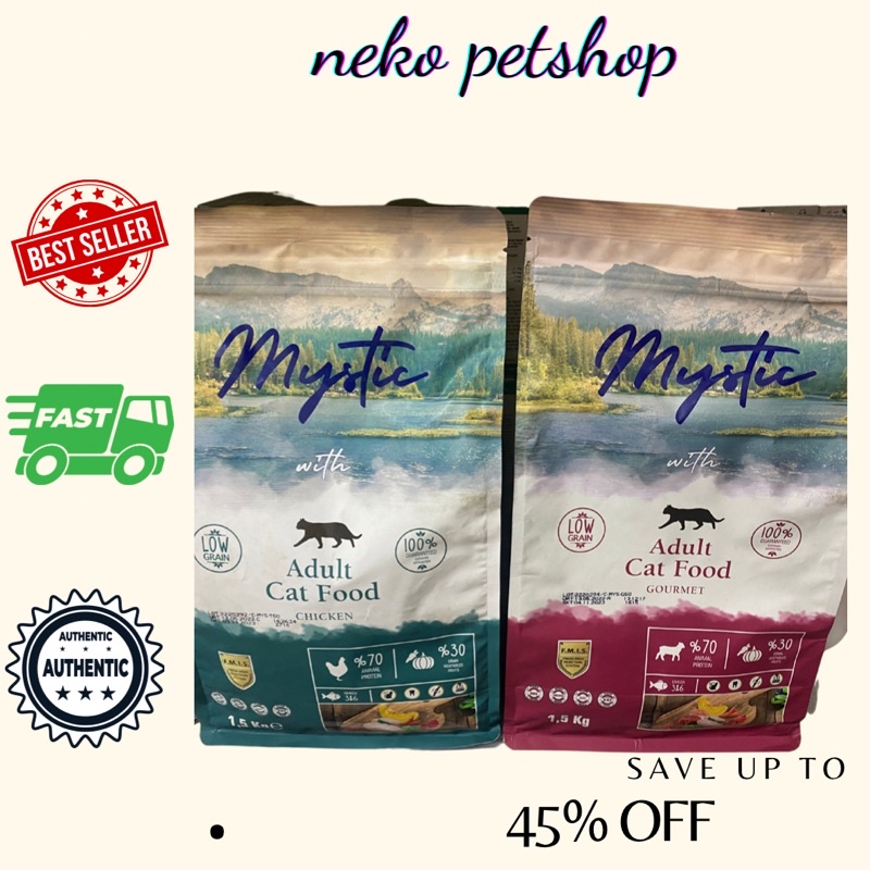 hạt cho mèo mystic 70% là thịt ( 1kg )