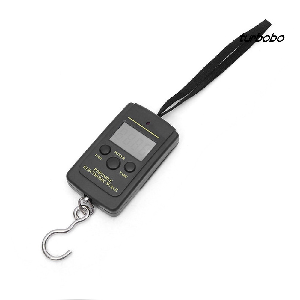 Cân Điện Tử Cầm Tay Tối Đa 40kg Kèm Móc Treo Cho Câu Cá Turbobo