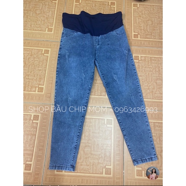Quần Bò Bầu, Quần Jeans Bầu Hàng Mềm Đẹp Loại 1 Q27 Thời Trang Trẻ Trung, Đủ Size Cho Mẹ Bầu