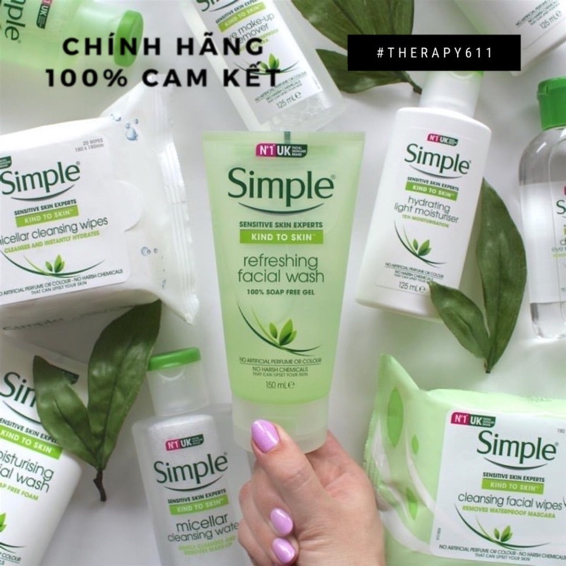 Sữa Rửa Mặt Dạng Gel Simple Kind To Skin Refreshing Facial Wash Gel  𝐓𝐲𝐧𝐚𝐰𝐰 𝐬𝐡𝐨𝐩 | BigBuy360 - bigbuy360.vn
