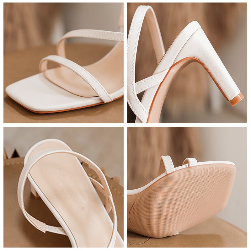 Dép Cao Gót Mũi Vuông Thoải Mái Thời Trang Mùa Hè Cho Nữ