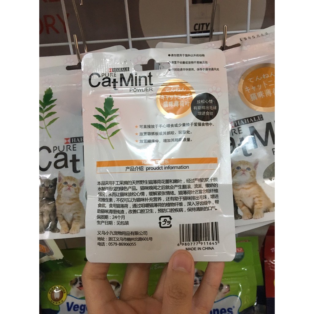 Cỏ Bạc Hà Mèo Catnip Hahale gói 5g