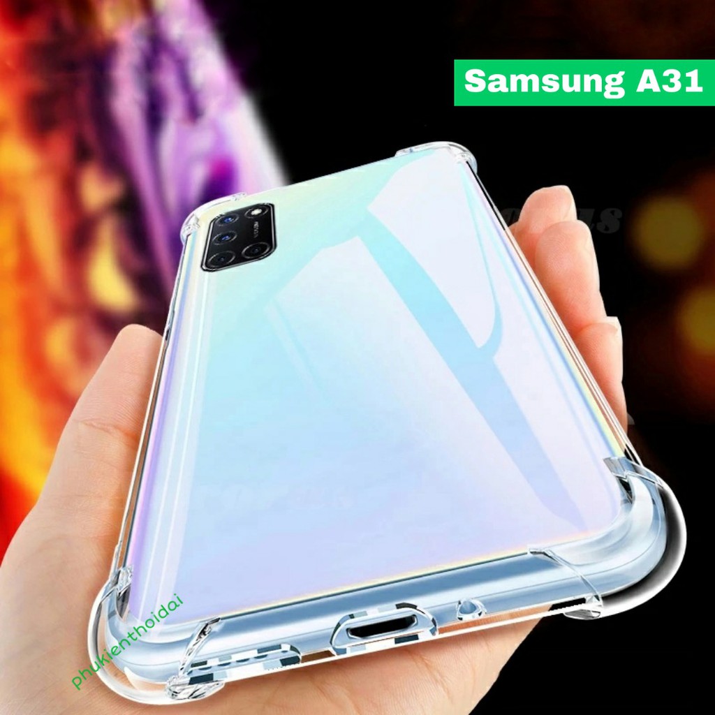 Ốp lưng Samsung A31 / A32 / A32 4G / A33 5G / A34 5G dẻo trong lồi 4 góc chống sốc hạn chế ố vàng ôm khít máy