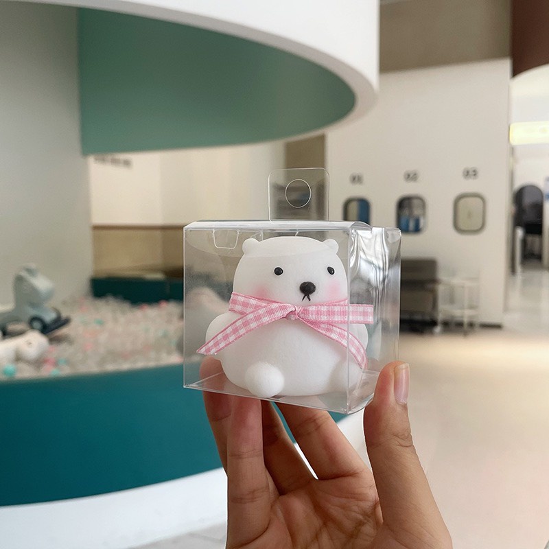 Đèn Ngủ Led Mini Không Dây Để Bàn trang trí phòng Hình Vịt Trắng, Gấu Đeo Nơ Siêu Dễ Thương Warm&Cute LA03