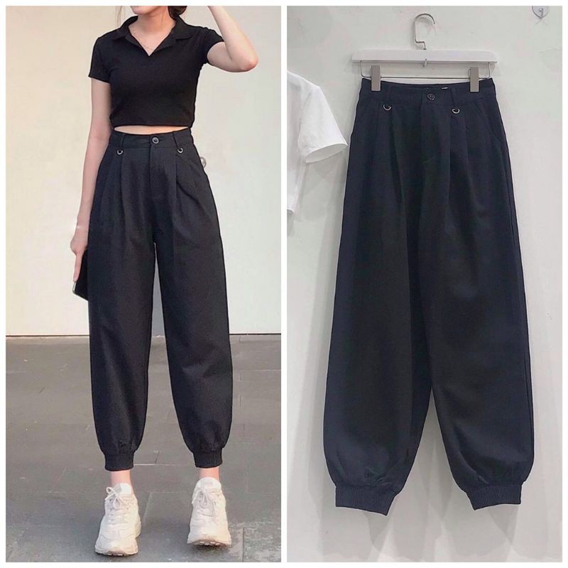 [Free ship+Video Thật Size M L XL Quần jogger cạp cao chất kaki | BigBuy360 - bigbuy360.vn